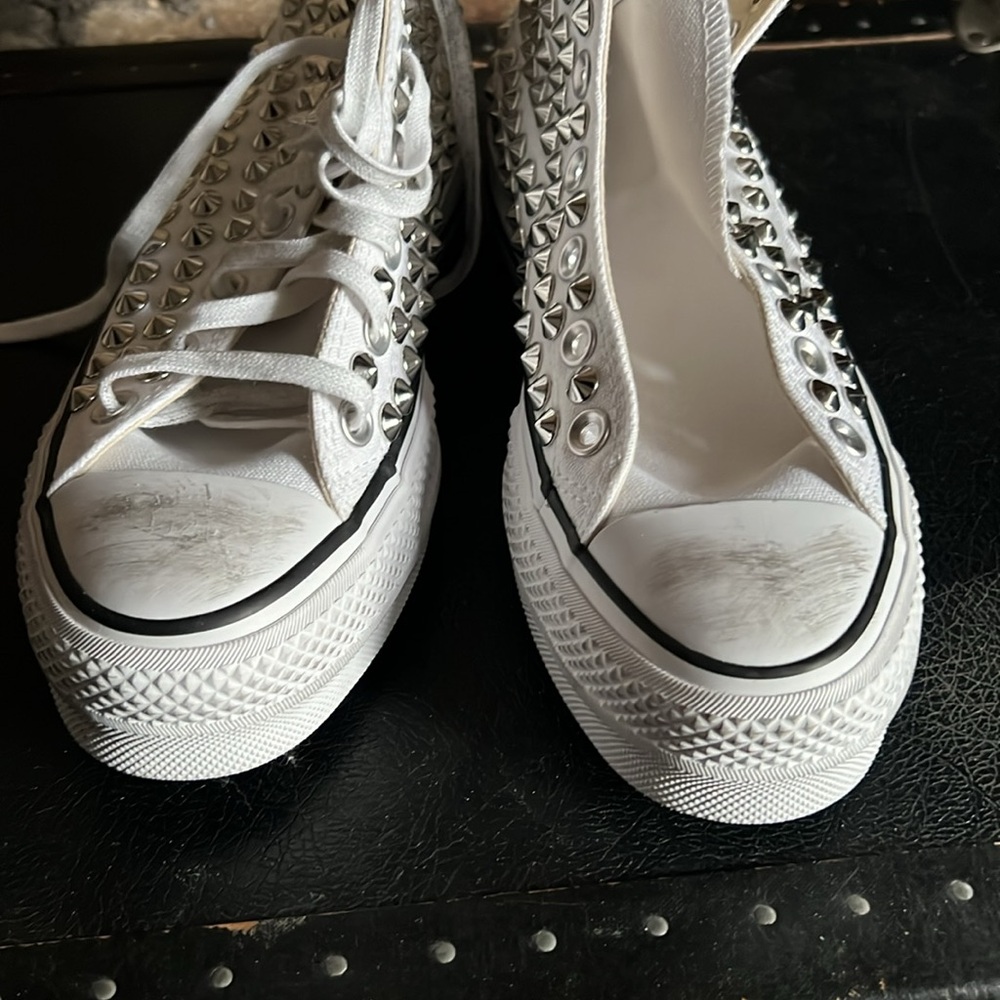 Nwot Custom-Made Studded Platform Converse. - image 6